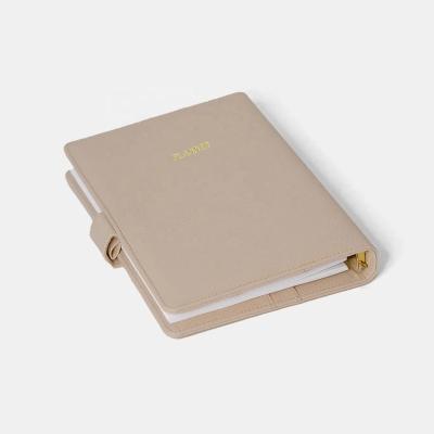 China Spiral Customized A5 refillable PU leather binder notebook with magnetic closure bound binding for sale