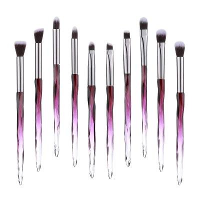 China Angular Blush Premium Synthetic Bristle Eyeshadow Eyeliner Crease Makeup Eye Blending Brush Crystal Makeup Brushes Professional for sale