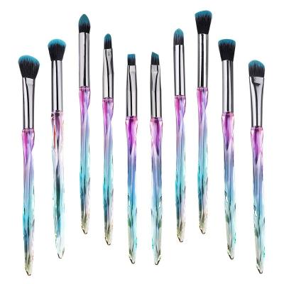 China Angular Blush Crystal Brushes Eye Makeup Premium Synthetic Blend Eyeshadow Eyeliner Fold Crease Makeup Eye Brush Professional Brush for sale