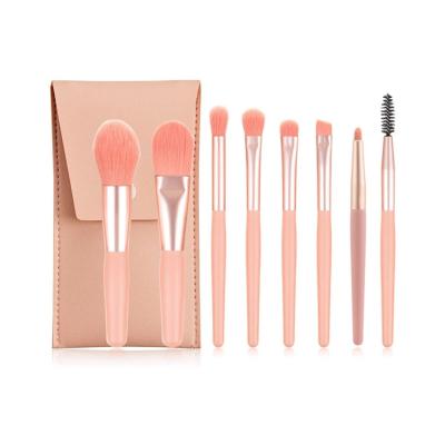 China Angular Blush Wholesale 8 Pcs Private Label Wool OEM Material Professional ODM Multi Size Cosmetic Brush for sale