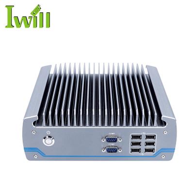 China High Quality Mini Itx PC Fanless Mini Case All Aluminum Alloy IBOX-605 8th Micro Computer/Optional CPU 2HD 1VGA Support Linux OS 9th Core i3/i5/i7 GEN for sale