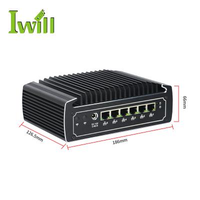 China I5 8250U Quad Core Mini PC Firewall Mini PC 6 Gigabit RJ45 LAN pfsense Firewall Router for sale