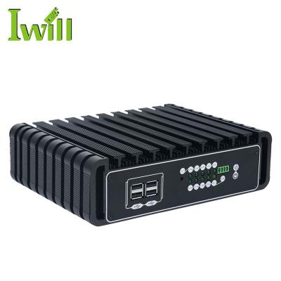 China Pure Aluminum Fanless Computer i5 4200u LAN Port Dual Core Computer i5 4200u LAN Port Barebone System Fanless Traffic Embedded PC Case Pure Aluminum Dual Core for sale