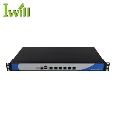 China Cheap Pure Aluminum 6 Core RJ45 i3-3220,i5-3450,Firewall Pfsense Rack Mount i7-3770 AES Ni LAN NS-1U8L(B75) 1U Server for sale