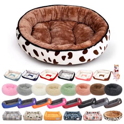 China Factory Wholesale Breathable, Low Price Good Night Soft Fluffy Washable Circular Cat Dog Bed for sale