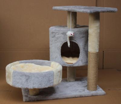 China Sustainable High Quality Fashionable Multicolor Cat Toy Cat Climbing Interactive Simple Tree House Plush Toy for sale