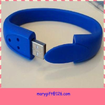 China memoria USB por encargo barata de la pulsera del silicón en venta