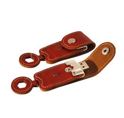 China Leather USB Flash Disk , Customized USB 2.0 Flash Drive 128MB - 64GB for sale