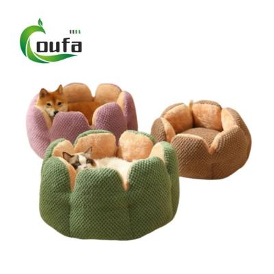 China Breathable From Factory Directly Soft Around Nest Cat Accessories Cactus Shape Pet Cushion Cat Beds for sale