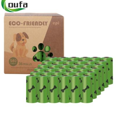 China Biodegradable Compostable Poop Bag Cornstarch Poop Bag Pet Dog Poo Poop Viable Waste Disposal Bag For Dog Custom Label for sale