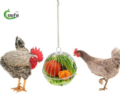 China Viable Feeder Vegetable Veggie Feast Chicken Hanging Ball Toy Hens Chicken Hanging Foraging Case Toys For Hen Chicken Cage Parrots for sale