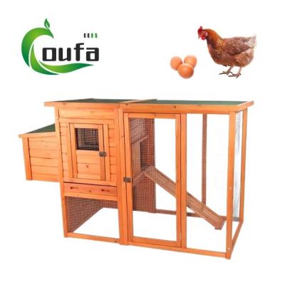 China Factory Direct Cheap Extra Large Chicken Cage Wooden Pet Cage Breathable For Egg Laying Hens With Ramp for sale