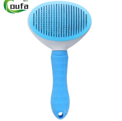 China Viable Hot Sale Dog and Cat Hair One Key Remove Hair Comb Pet Massage Throwing Remover Pet Grooming Brush Pet Grooming Product for sale