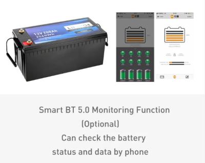 China 12V 200 Ah Lifepo4 Batterij 200 Amp Hour Lithium Ion Batterij 12V 200ah Lithium Ion Batterij Te koop