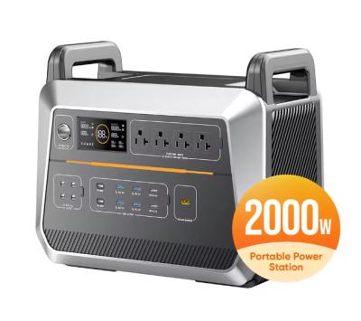 Chine 2000W Portable Solar Power LiFePO4 Battery Station 110V 120V 220V AC Output Portable Power Generator à vendre