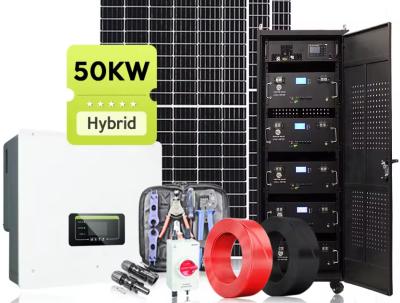 China Sistema solar de rede híbrida completa 30KW PV 20KW 40KW 50KW 30KW Sistema de painéis solares de silício monocristalino à venda