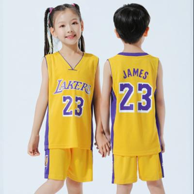 China Breathable Kids Sports Basketball Suit Casual Jersey Training Customized Basketball Suit for sale