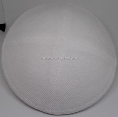 China 2016 new design factory price rib fabric kippot jewish yarmulka round kippot kippah hat for sale