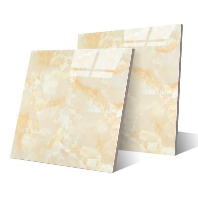 China 800X800 Europe Tiles Polish Polished Coating Tiles Tables Yellow Polished Porcelain Tiles for sale