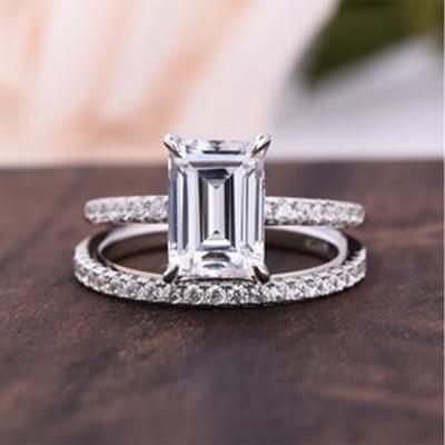 China Factory direct sale FASHIONABLE Engagement Ring For Women Moissanite Diamond Ring Round Cut 3 carat for sale