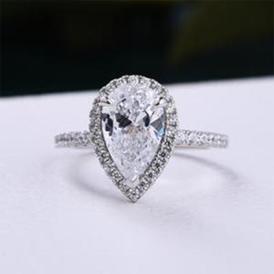 China High Quality FASHIONABLE Zircon 925 Sterling Silver Diamond Ring Engagement Rings For Women for sale