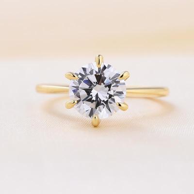 China TRENDY New Fashion Zircon Ring 925 Sterling Silver Ring Main Stone Wedding Jewelry for sale