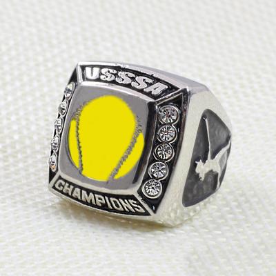 China CLASSIC men rings metal championship ring usssa antique brass rings for sale