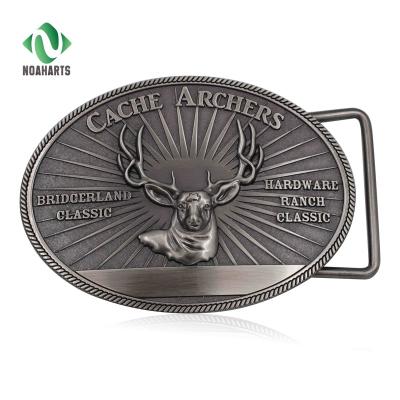 China Pin Buckle Antique Nickel Custom Belt Buckle for sale