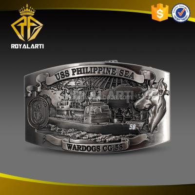 China Europe Custom 3D Wardogs Belt Buckle in Soft Enamel for sale