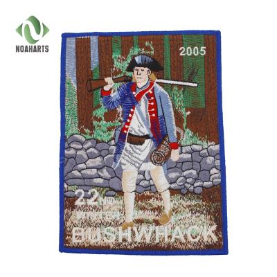 China Handmade China Manufacturer Custom Logo Big Square Shape Garment Towel Embroidered Patches for sale