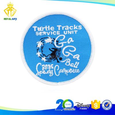 China Handmade New Custom Business Embroidery Patch with Merrow Border for sale