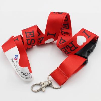 China Handmade Custom Logo Double side Sublimated Lanyard for sale