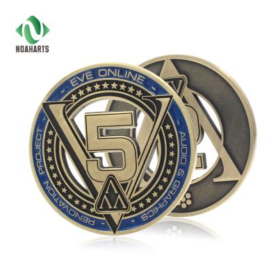 China Europe USA Custom Softball Antique Nickel Plated Challenge Coin for sale