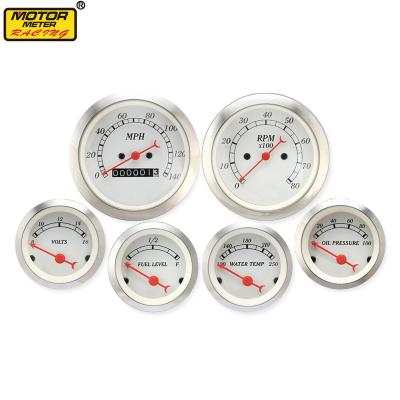 China 85mm 52mm Mechanical White Dial Red Dial Classic Needle Gauge Square M/H Automotive 85mm Inch (3-1/3)/52mm (2-1/16 Inch) for sale