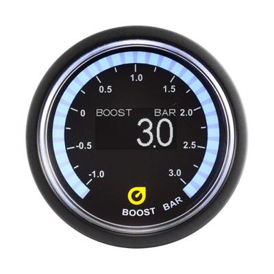 China Electric Turbo Boost Gauge OLED Display Digital Turbo Boost Gauge for sale