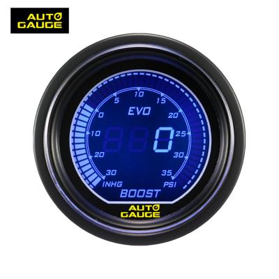 China Professional LCD Boost Gauge AutoGauge Multifunction Display Truck Pressure Boost Turbo Gauge for sale