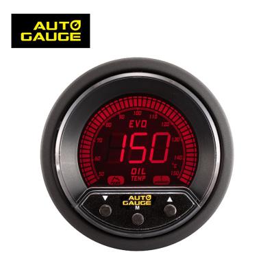 China Auto Temp Gauge 52mm Digital 4 Colors LCD Sensor Auto Waterproof Oil Temp Gauge Meter for sale