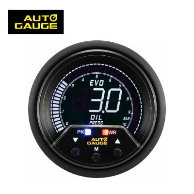 China Oil Pressure Gauge 60mm LCD 4 Colors Digital 0~10 Bar Peak Return Waterproof Oil Pressure Gauge for sale