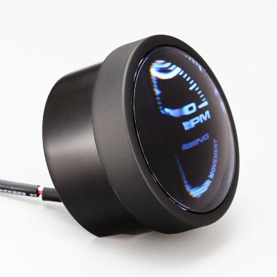 China High Accuracy Water Temperature Gauge 60mm Black Face Water Temperature Gauge With Warning Lights for sale