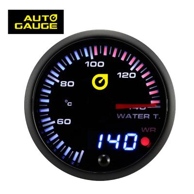 China Auto Water Gauge Car Gauge Boost Black Rim Face Mechanical Oil Pressure Smoked Automotive Meter for sale