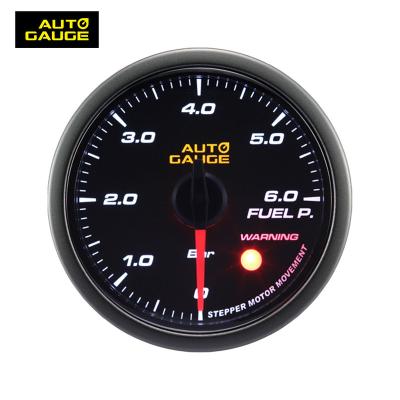 China Fuel Pressure Gauge 60mm 430 Series White Smoke And Lens Amber Light Electrical Fuel Pressure Gauge Car Automobile Truck for sale