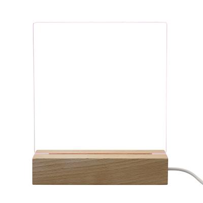 China EUROPEAN Socove Hot Sale White Acrylic 4-5mm Sheet OEM Acrylic Dish With Lamp Base Baby Wood Night Light for sale