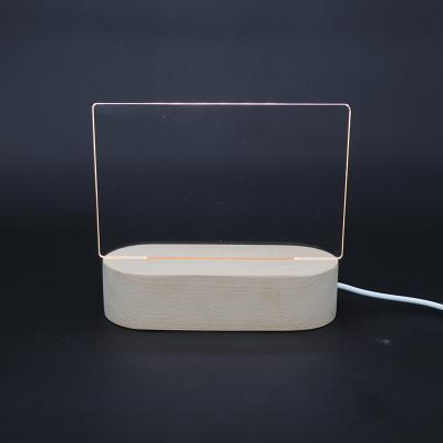 China Custom Style Eco - Friendly Text Oval Base Wood Lamp With White Acrylic 2 3 4mm for sale