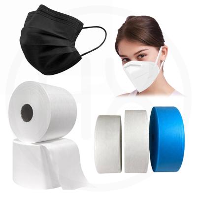 China Factory Supply Breathable Bfe99 Black Meltblown Nonwoven Fabric Rolls/PP Melt Raw Materials Blown Filtering Fabric For Civil Type for sale