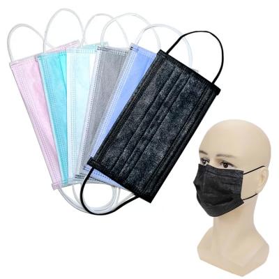 China Soft 3ply Dust Disposable Face Care Maskes Black Non Medical Maskes Maskes/Mascarilla Protectora No tejida desechable for sale