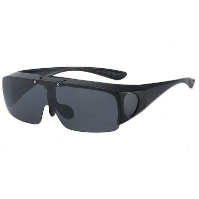 China Yuxun Wholesale Flip-Up Recycling Eyewear Polarized Color-Changing Double-Layer Cover Mirror Sunglasses for sale