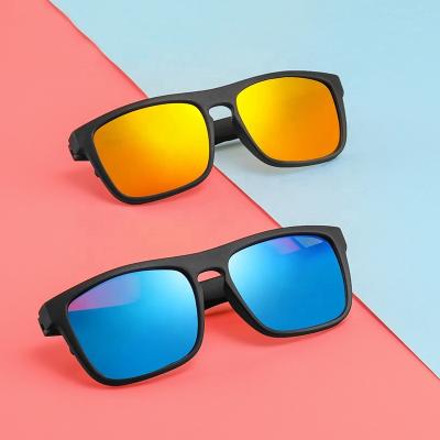 China New Fashion Sunglasses Yuxun Soft Silicone Kids Flexible Glass Shades Cool Gafas De Sol Rectangle Kids Sunglasses Polarized for sale