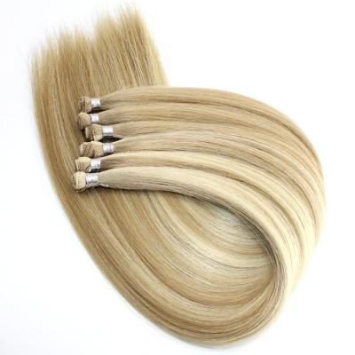 China Best Selling Grade 10a Silky Straight Wave Handtied Virgin Peruvian Hair Color Weft Hair for sale