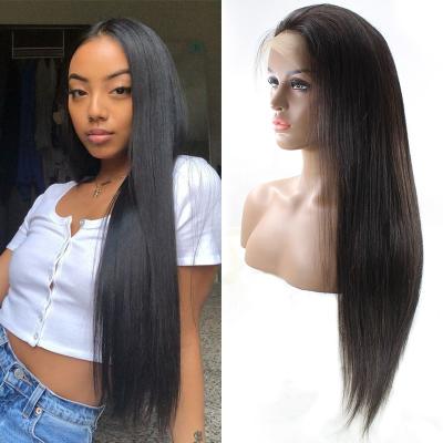 China Straight Full Body Wave HD Lace Wig Brazilian Virgin Hair Glueless HD Lace Wig for sale