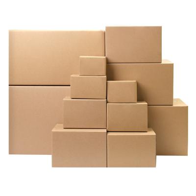 China Recyclable Top Quality Multifunctional Brown Tote Boxes Cardboard Shipping Paper Box for sale